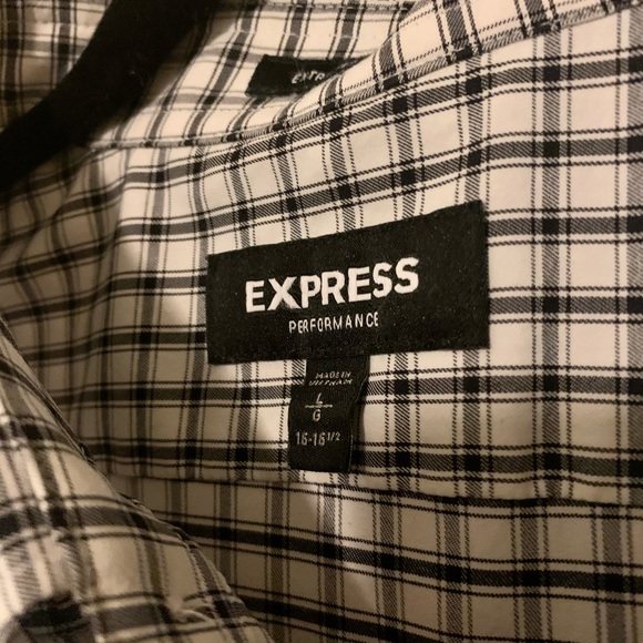 Express, Men’s black button down shirt. L/G extra slim - Picture 2 of 4